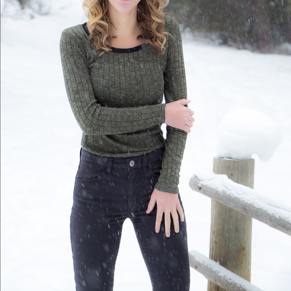 Long Sleeve Ribbed Shirt